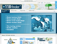 Tablet Screenshot of 118finder.com